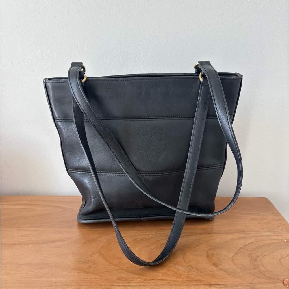 1998 Vintage COACH Tribeca Black No. 9098  Purse - Picture 3 of 16